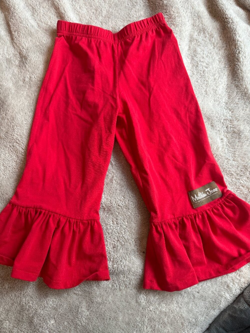Matilda Jane Red Ruffle pants (great for holidays) size 4